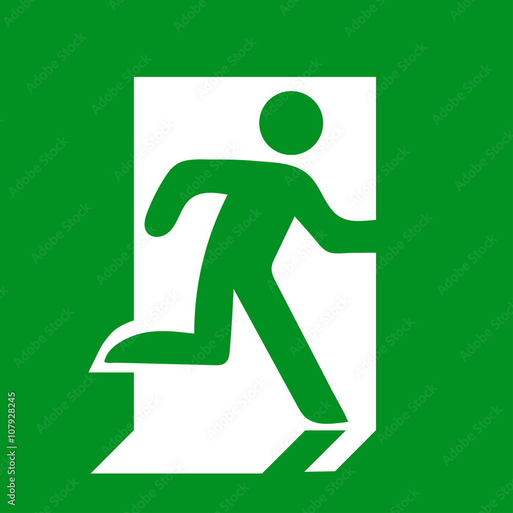 exit sign to show people the way out of a building exit sign to show people the way out of a building