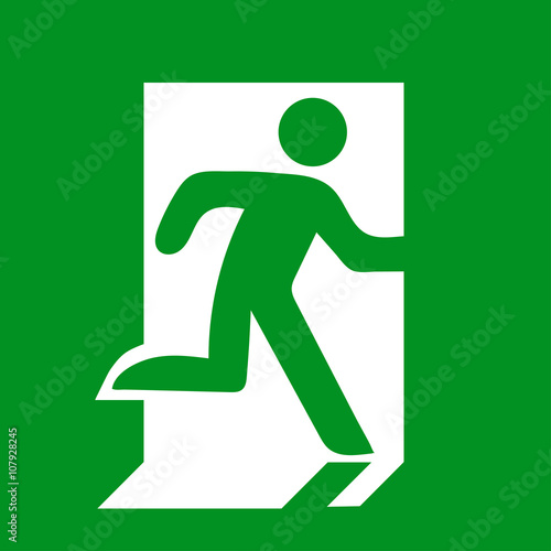 exit sign to show people the way out of a building