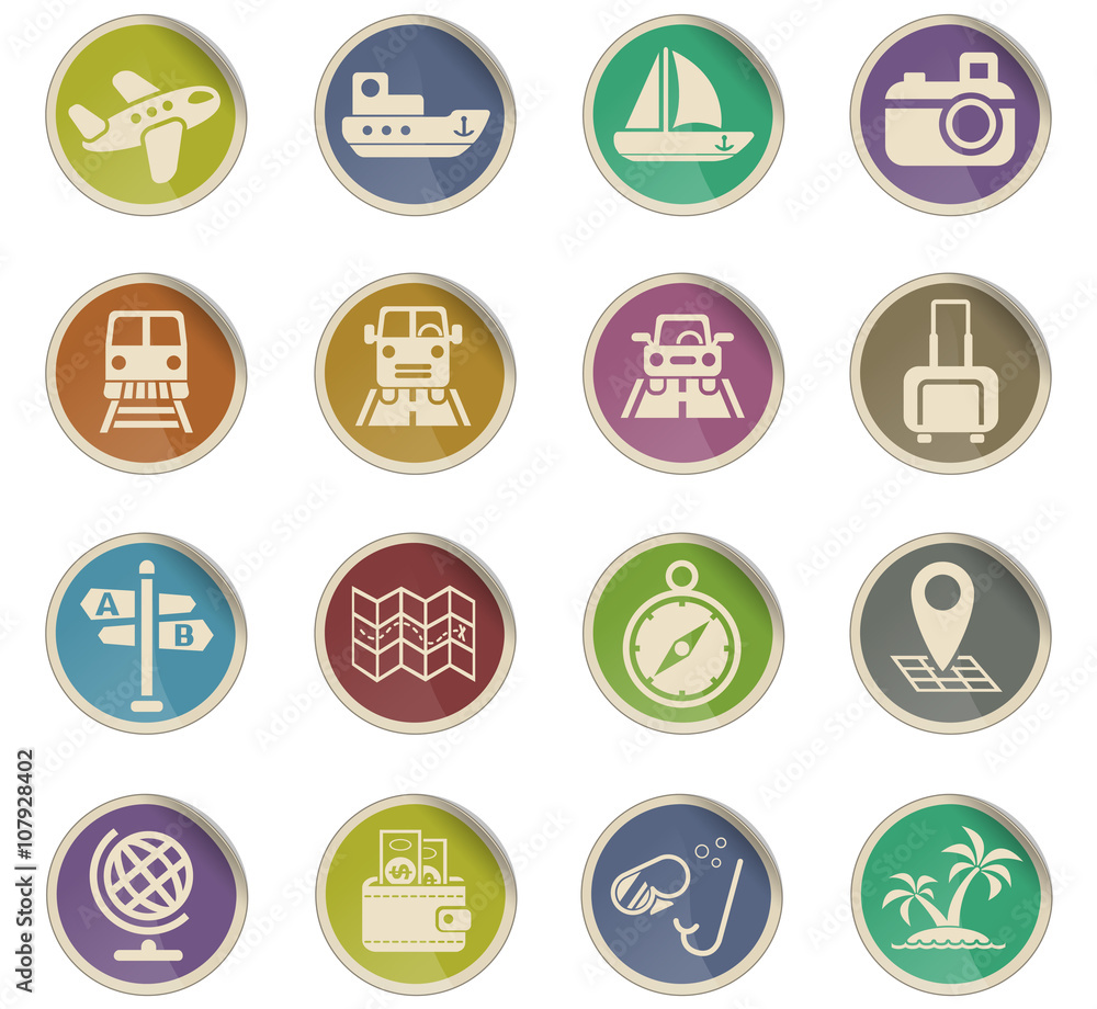 travel icon set