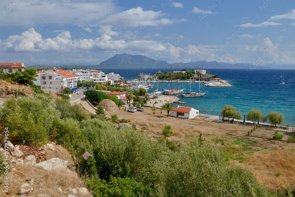 Datca yacht marina and Taslic beach on Turkish Mediterranean coast
Datca, Marmaris, Turkey