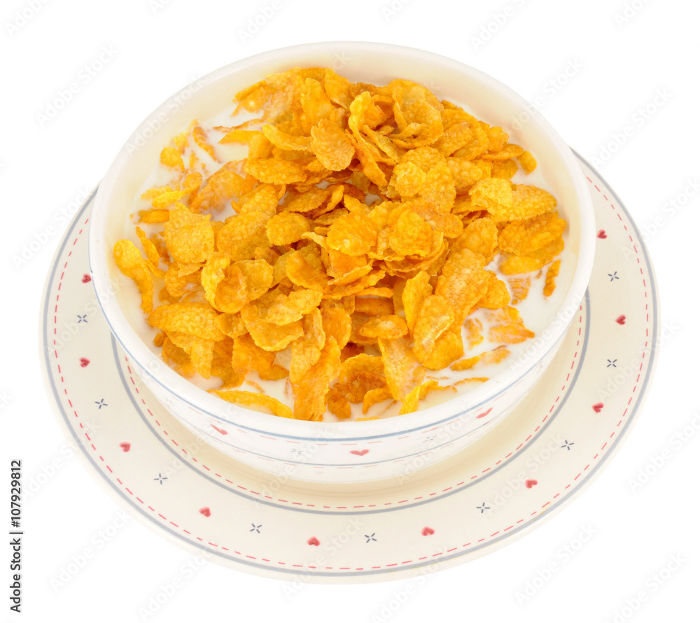 Bowl Of Breakfast Corn Flakes Cereal Bowl Of Breakfast Corn Flakes Cereal