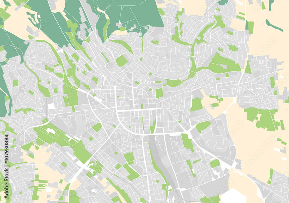 Vektor Stadtplan von Wiesbaden