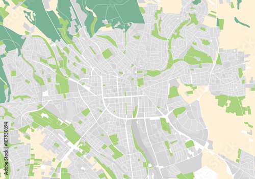 Vektor Stadtplan von Wiesbaden © Christian Pauschert