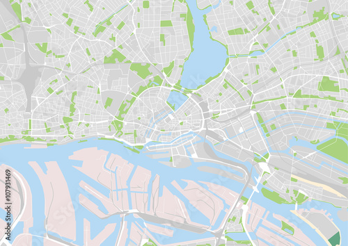 Vektor Stadtplan von Hamburg