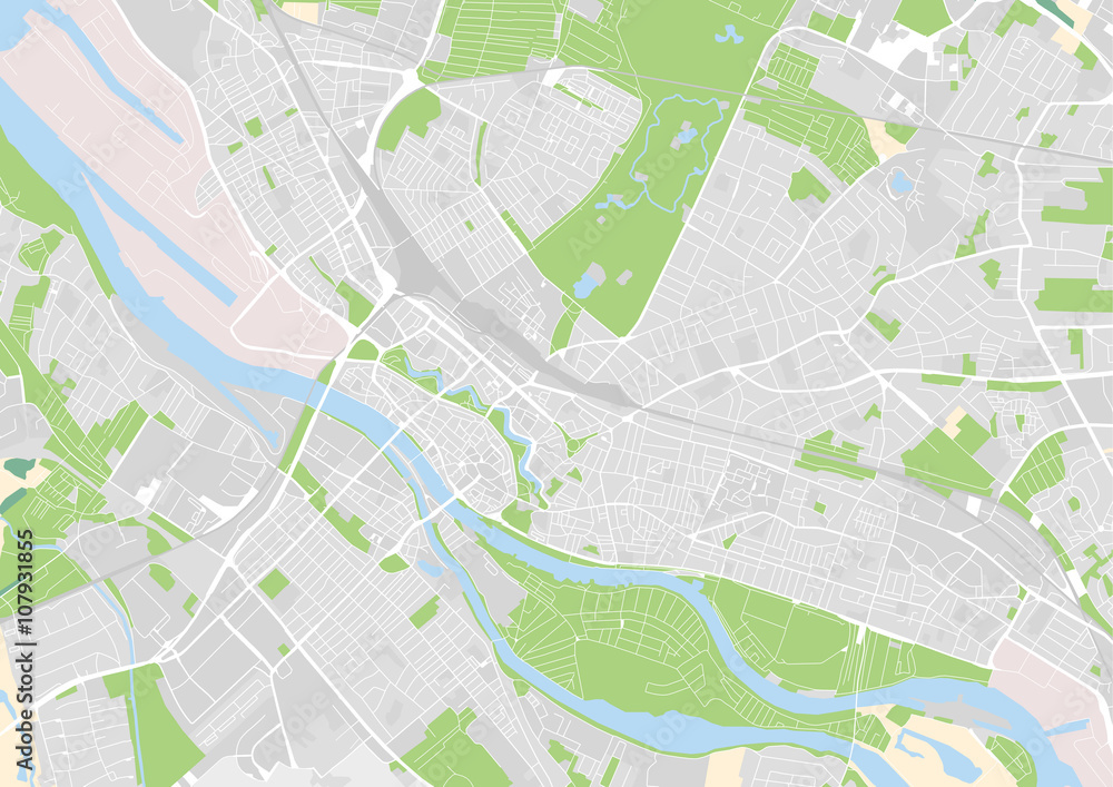 Vektor Stadtplan von Bremen