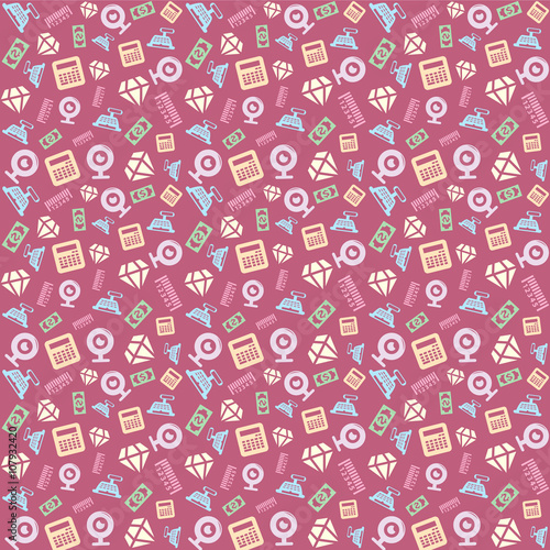 E-commerce pattern seamless background