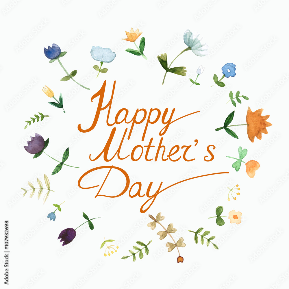 Happy mother's day card - illustration. Happy mother's day card - illustration.
