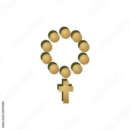 Icono de rosario. Cuentas de rosario para la oración de católicos