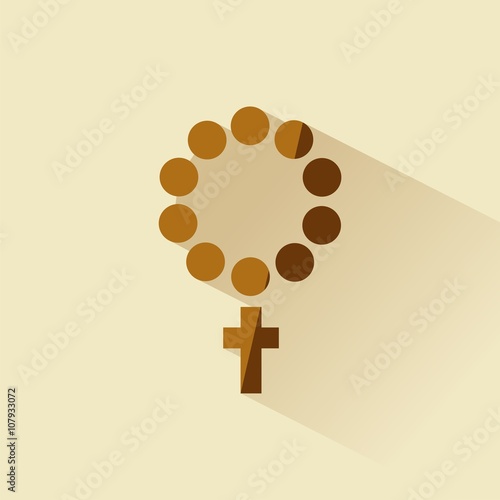 Icono de rosario. Cuentas de rosario para la oración de católicos
