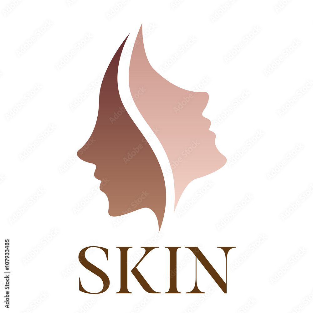 skin vector logo , dark skin turn to bright skin Stock Vector | Adobe Stock