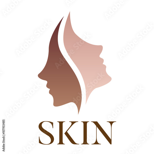 skin vector logo , dark skin turn to bright skin