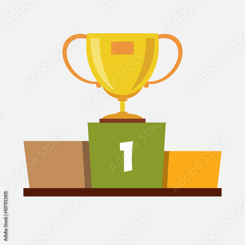 Cup on a pedestal. Vector. Illustration. EPS.