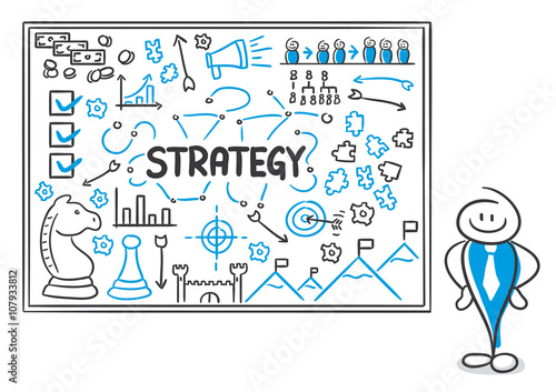 Stick Figure Series Blue / Strategy