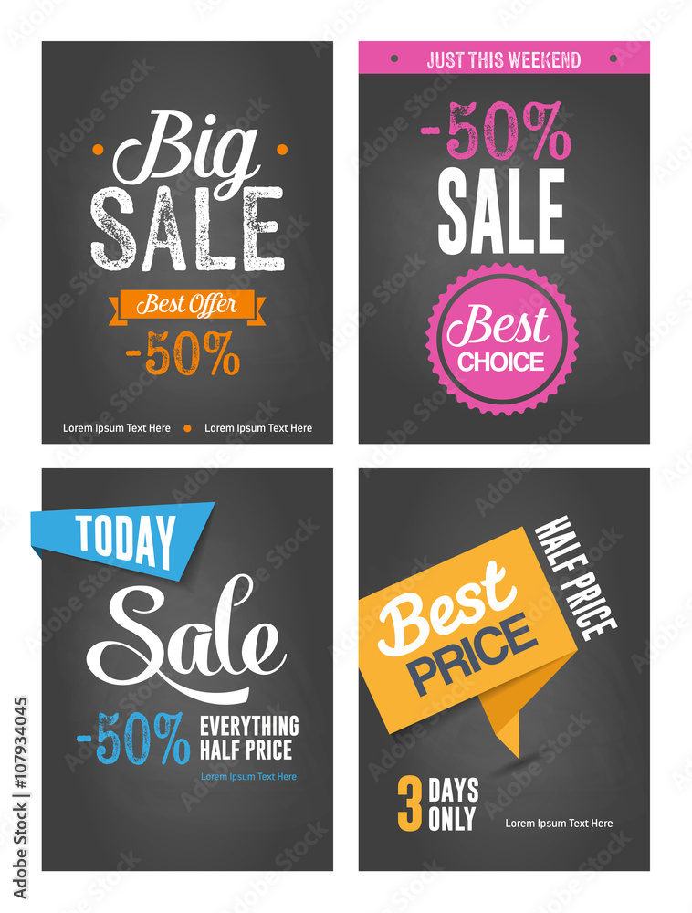 Typographic Sales Posters