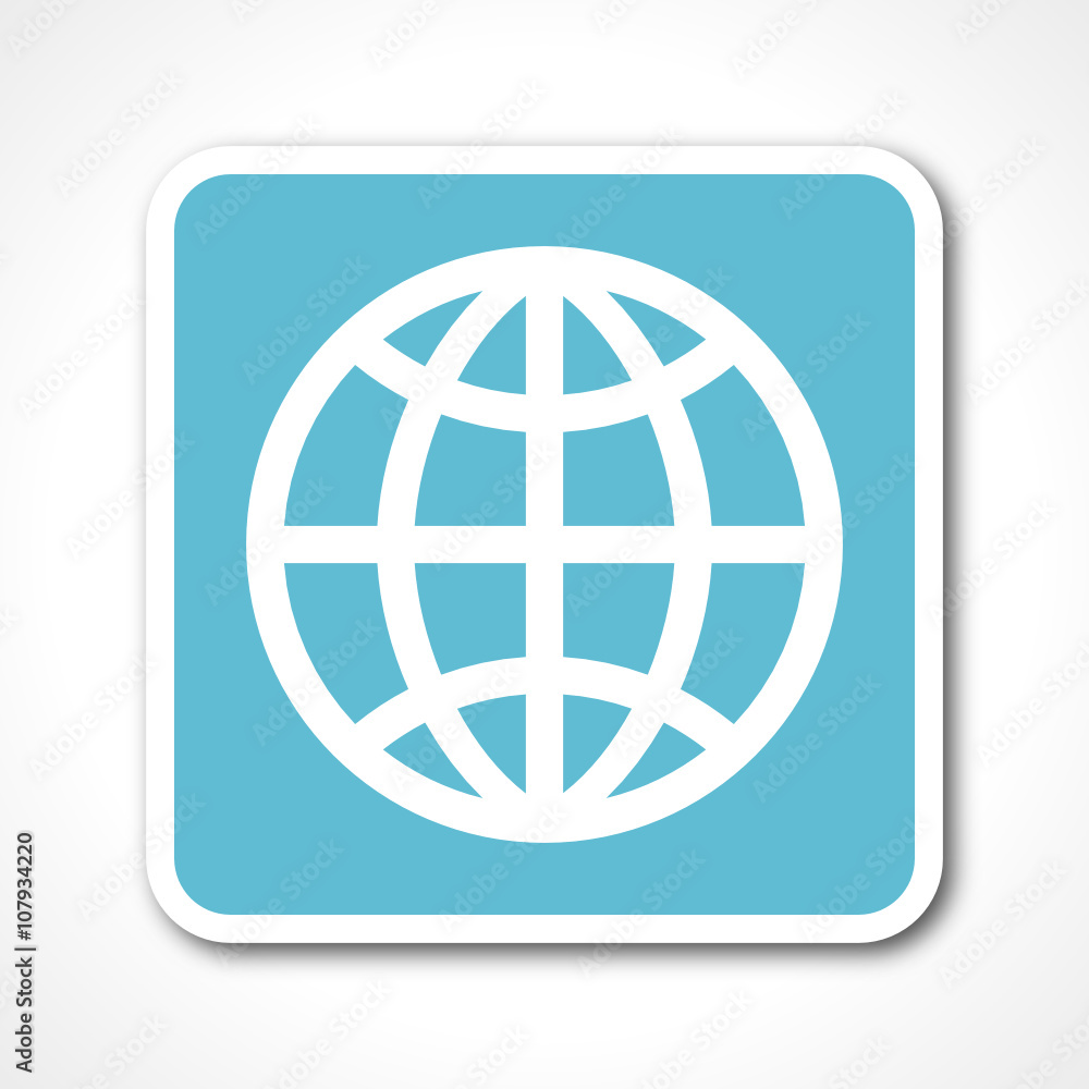 earth blue flat design vector web icon earth blue flat design vector web icon
