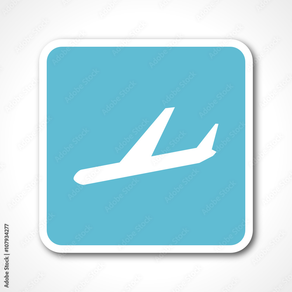 arrivals blue flat design vector web icon 