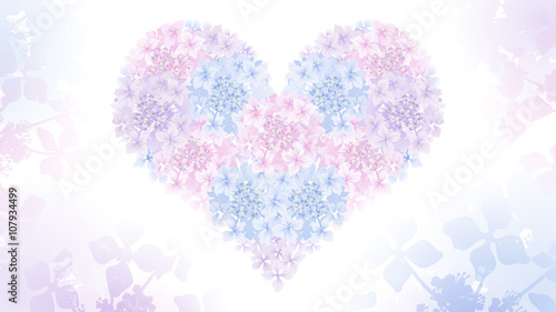 Heart Shape Hydrangea Wallpaper 紫陽花ハート 壁紙 Stock Vector Adobe Stock