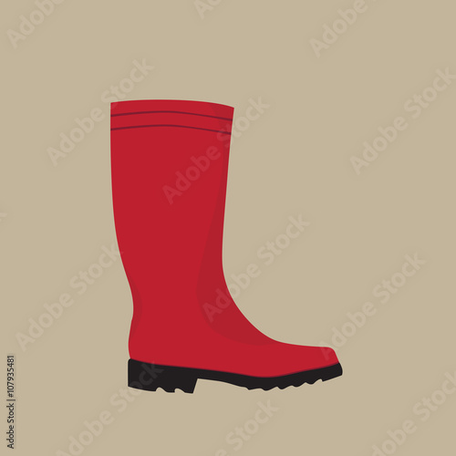 Safety rubber boots vector illustration