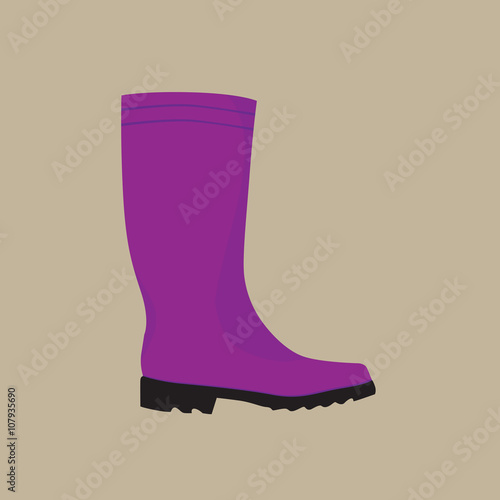 Safety rubber boots vector illustration