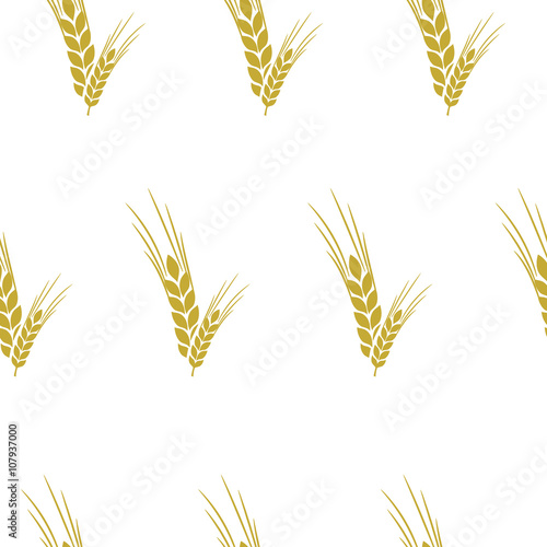 pattern with ears of wheat