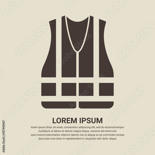 Safety vest icon - Vector