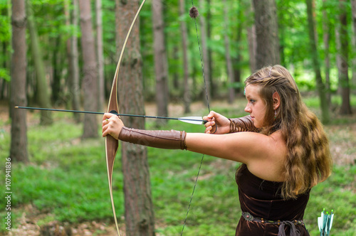 Young lady Elf with a long bow