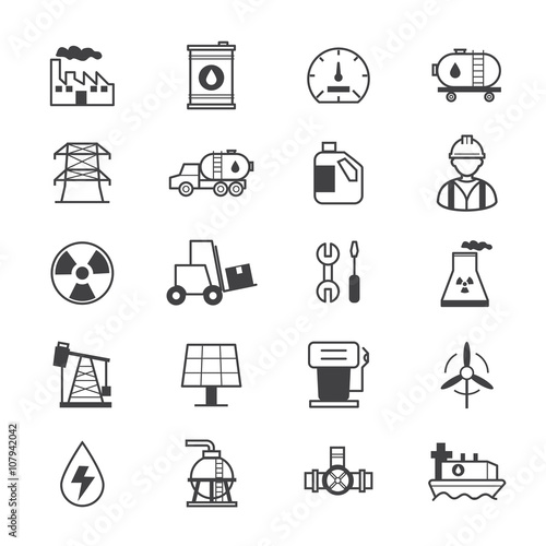 Oil and Industy Icons Line