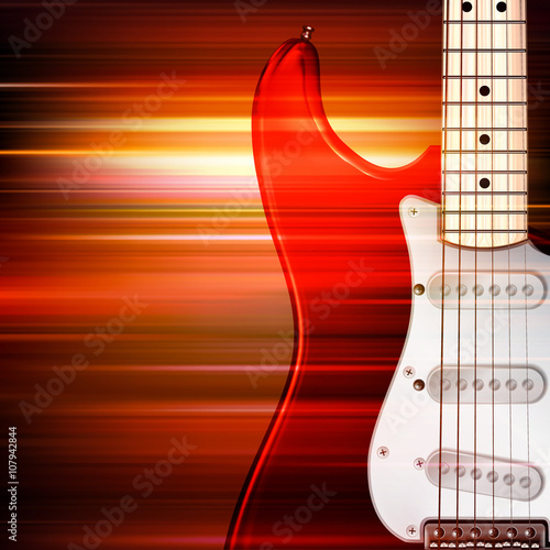 abstract grunge background with electric guitar