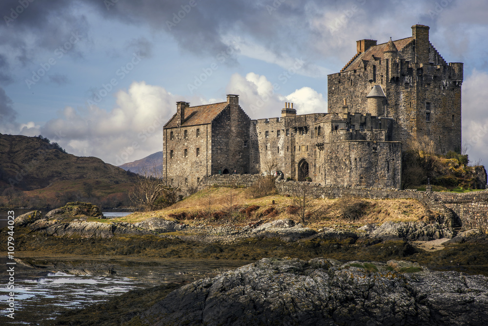 Eilean Donnan Castle in Kyle of Lochalsh Scottish Highlands