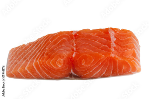 Slice of the fresh salmon