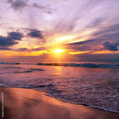 sunset over the ocean