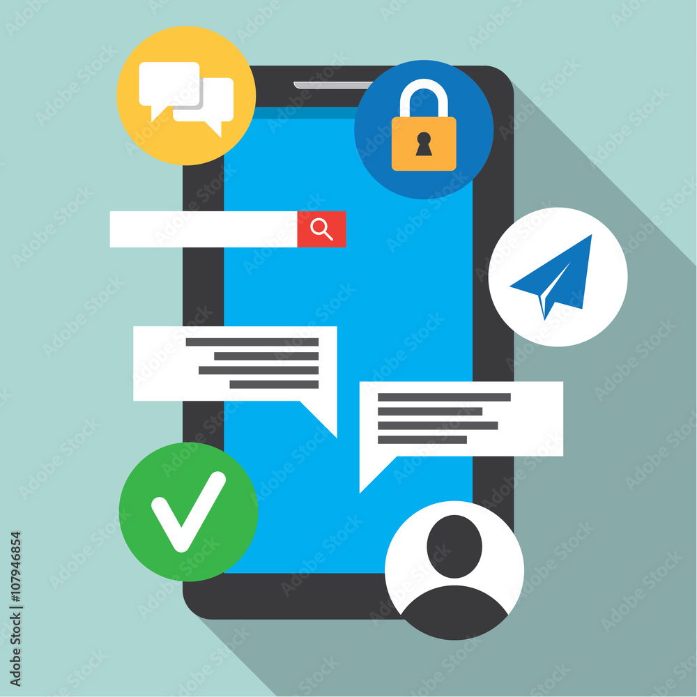 mobile applications flat design concept mobile applications flat design concept