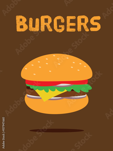 Doodle Hamburger seamless pattern background