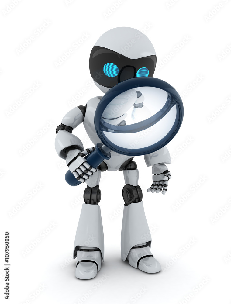 Small robot and lens Small robot and lens