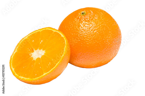 orange close up on white