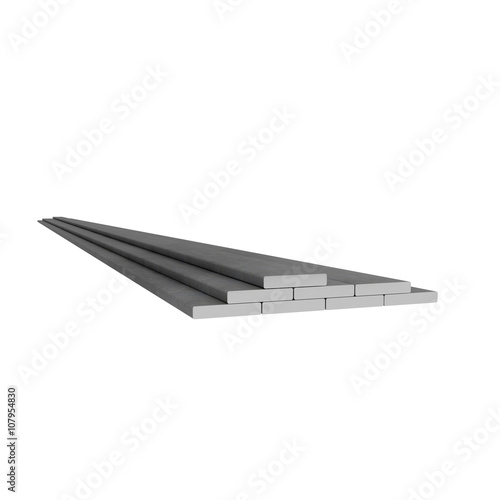 Flat rectangular metal bars
