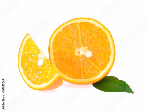 Orange fruit isolated on white background