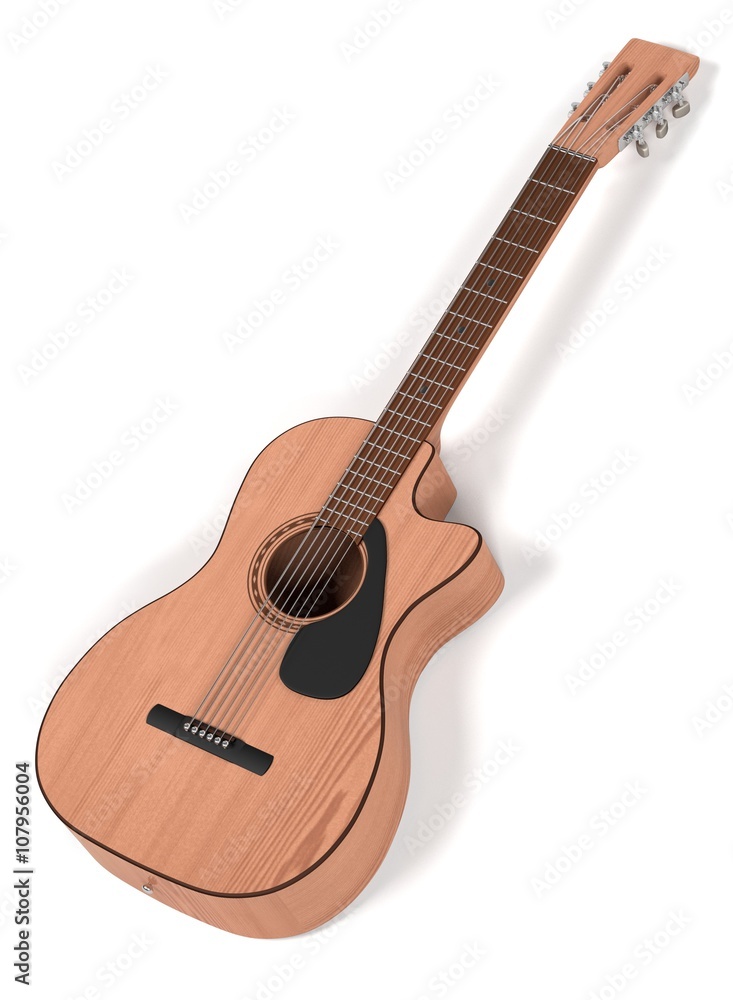 3d rendering of acoustic guitar 3d rendering of acoustic guitar