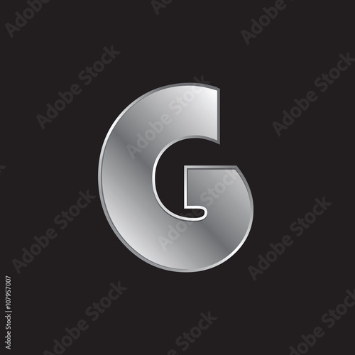 alphabet letters in steel vector