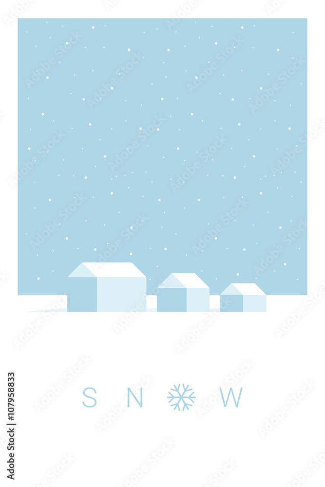 Vector Minimal Poster: Snow
