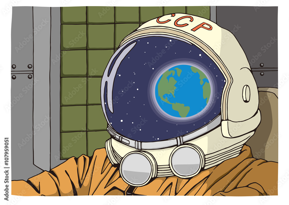 宇宙飛行士のイメージイラスト Stock Vector Adobe Stock