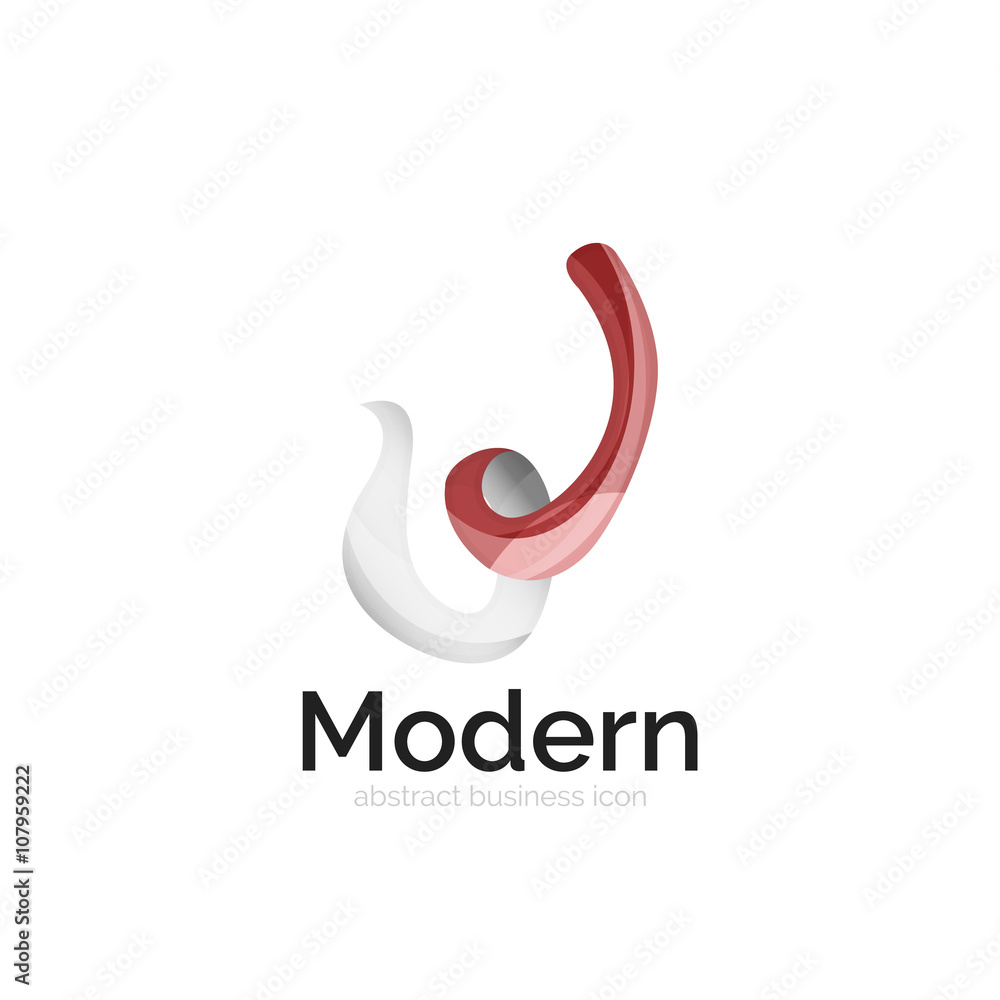 Wave ribbon logo, vector abstract shape Wave ribbon logo, vector abstract shape