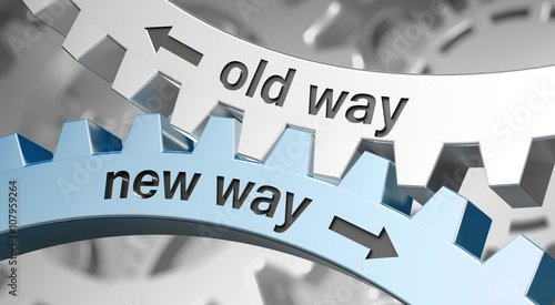 Old way / New way / Cogwheel
