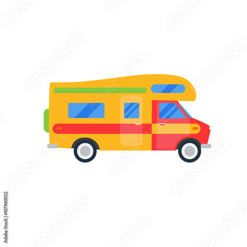 Traveler truck isolated illustration.