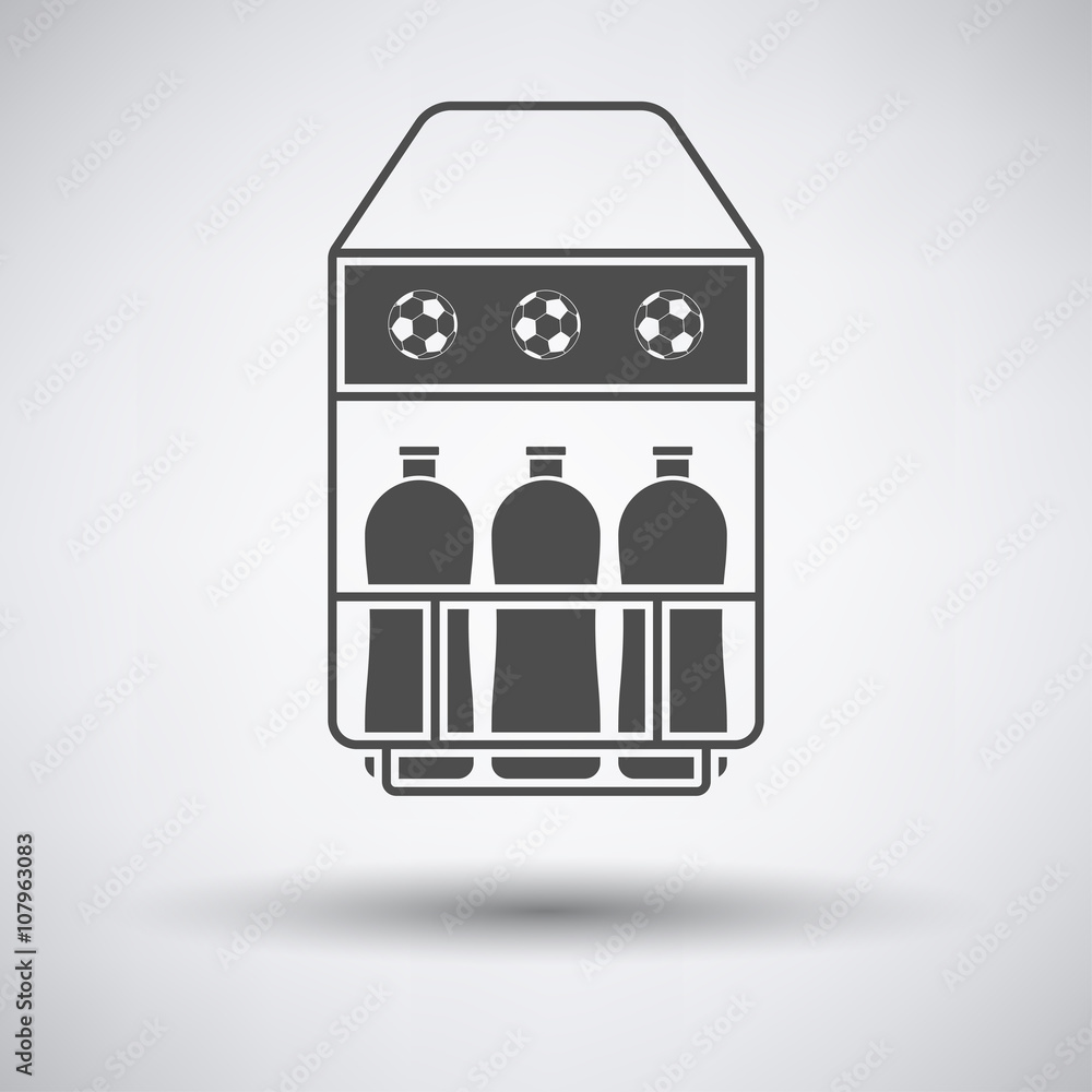 Soccer field bottle container icon