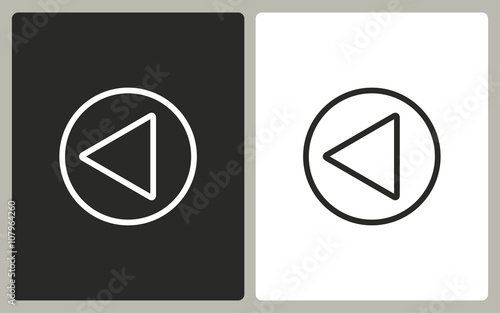 Backward- vector icon.
