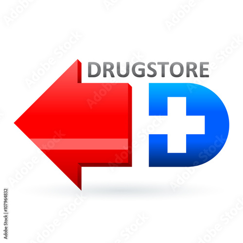 Pfeil Richtung Praxis/Apotheke - Logo