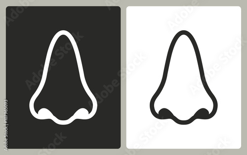 Nose  - vector icon.