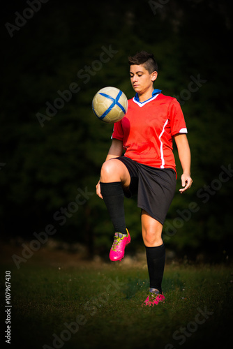 Soccer player woman