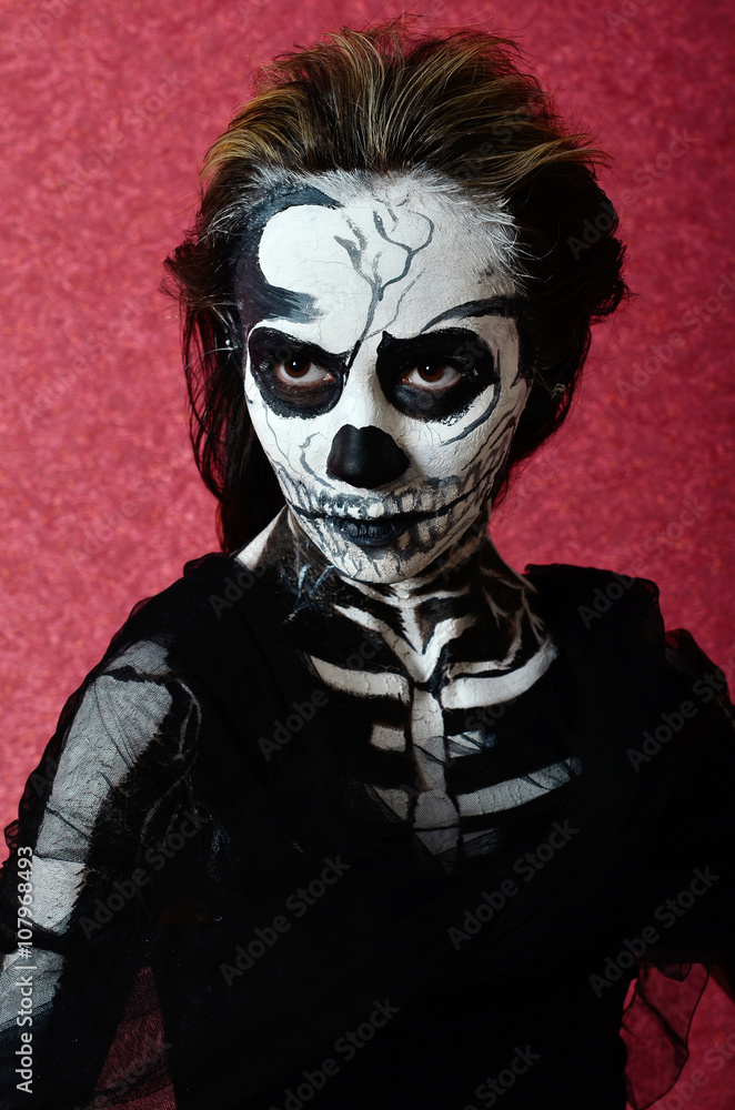 Girl makeup skeleton